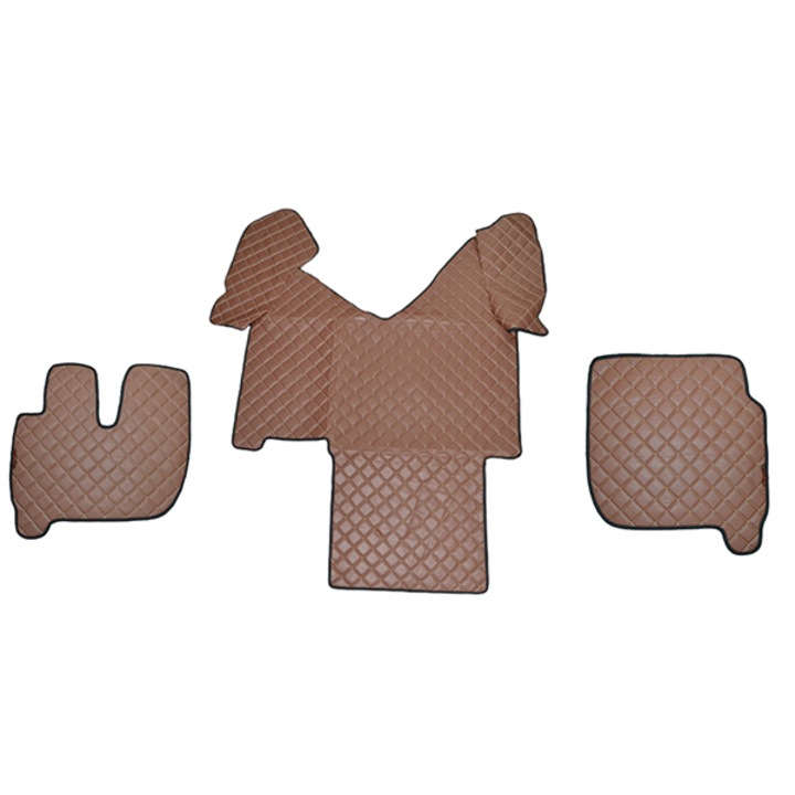 Covorașe din piele pentru IVECO STRALIS, transmisie automată, piele ecologică, maro