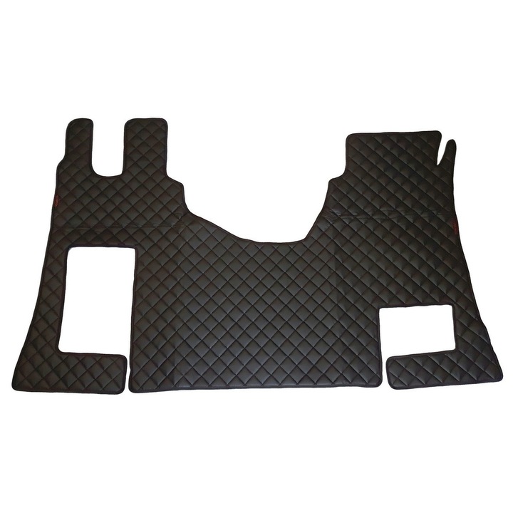 Covoraș din piele pentru Mercedes Actros MP4, antiderapant, negru