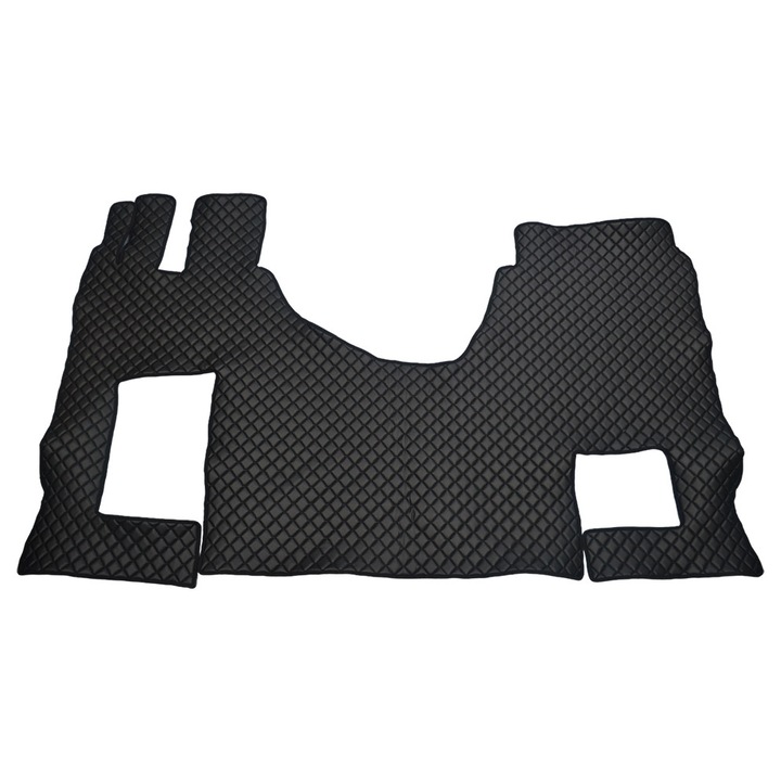 Covorașe pentru Mercedes Actros Giga Space MP4/MP5, Piele ecologică, Scaun pliabil, Negru