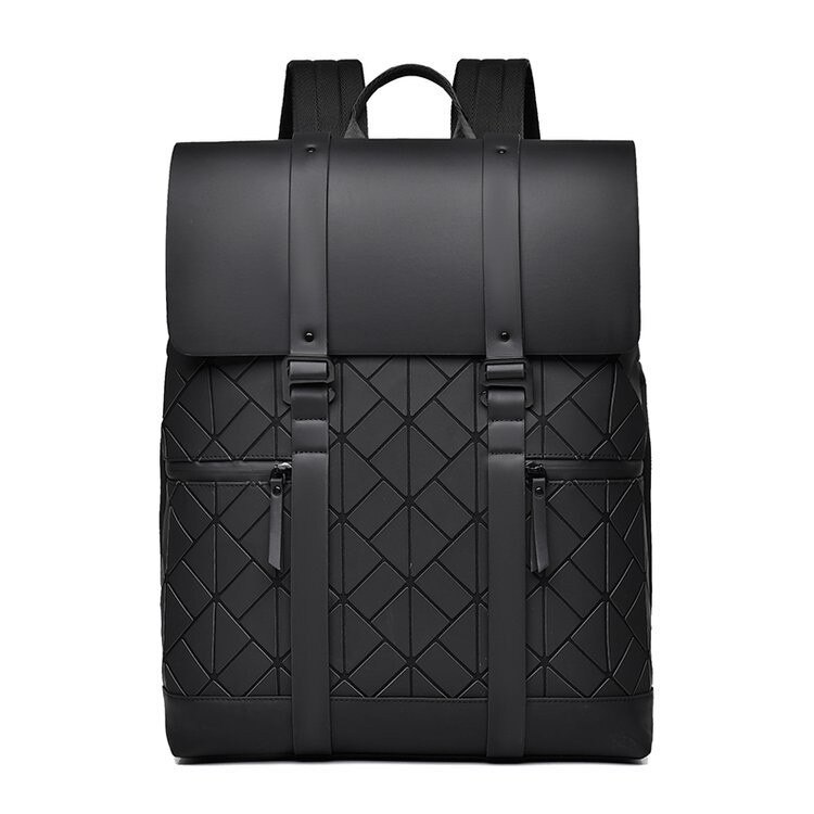 Rucsac laptop, design multi-compartiment, cu curea pentru bagaje, negru, 15.6 inch