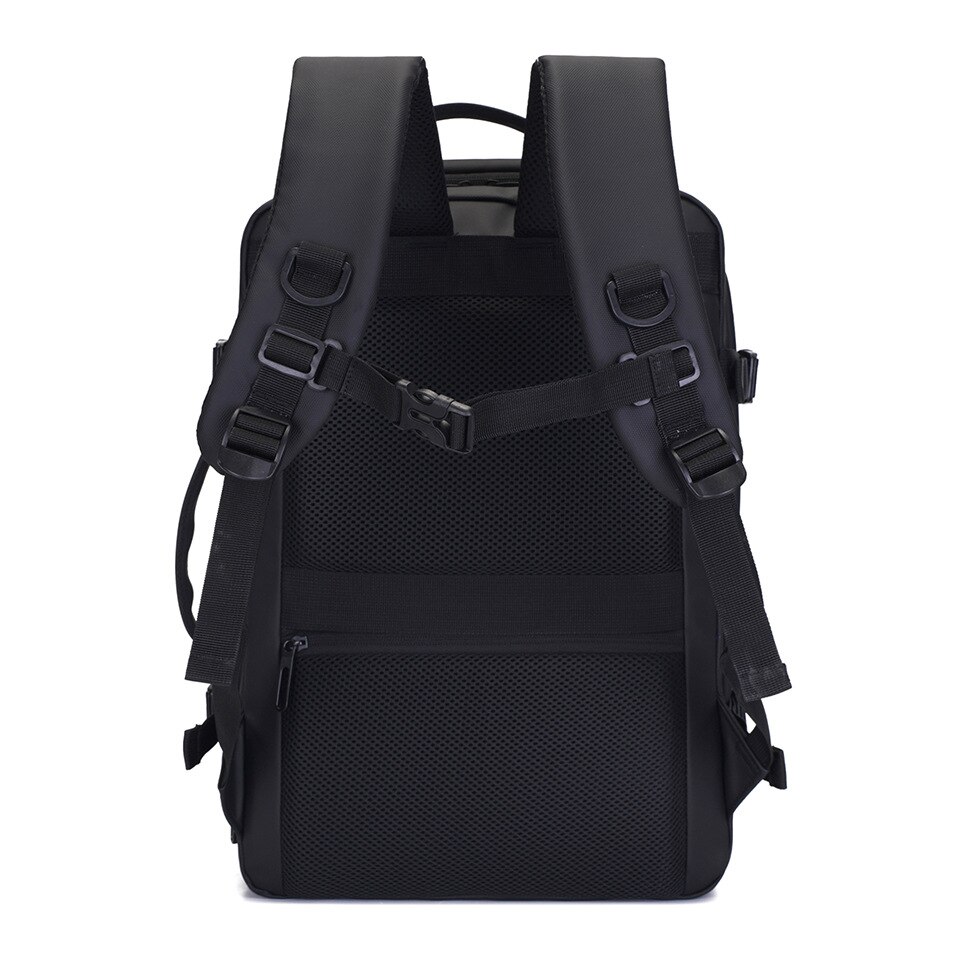 Rucsac laptop, capacitate mare, design extensibil, compartimente multiple, rezistent la apa, negru