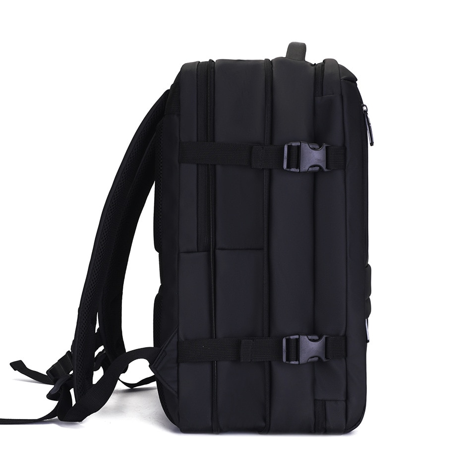 Rucsac laptop, capacitate mare, design extensibil, compartimente multiple, rezistent la apa, negru