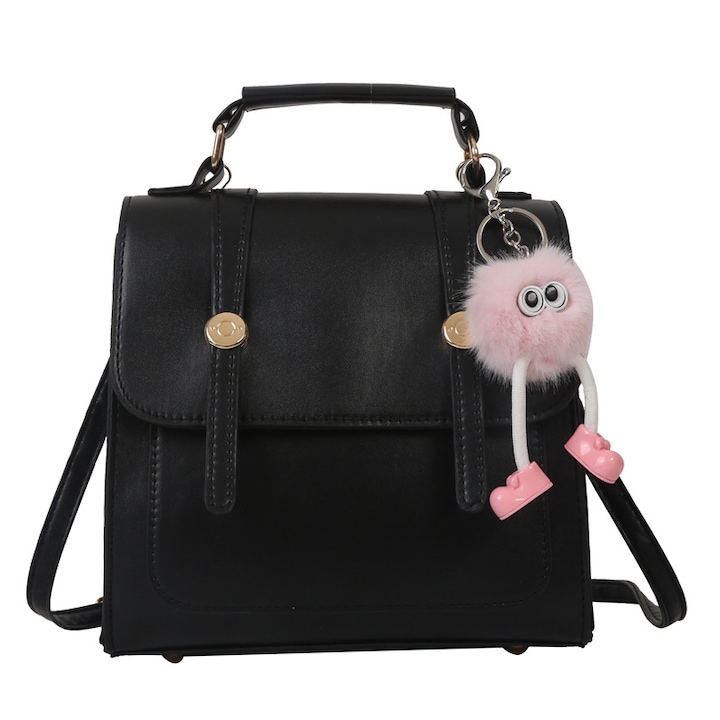 Rucsac dama casual, minimalist, negru