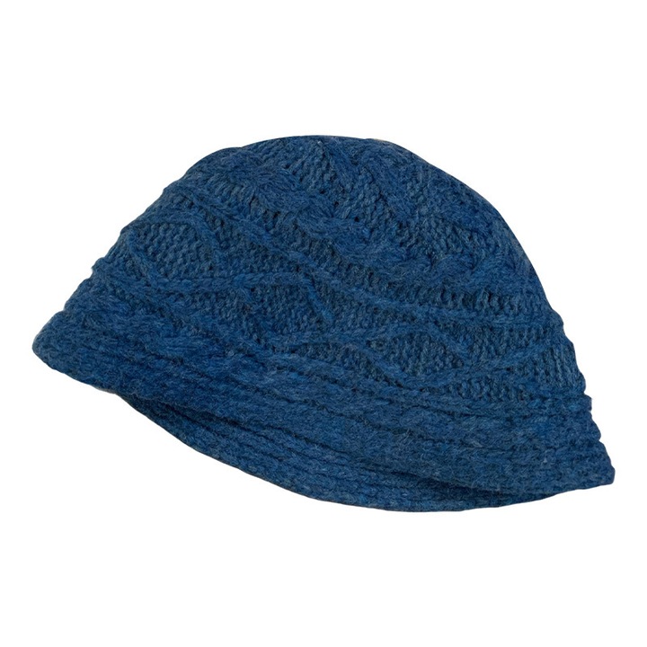 Caciula de pescar tricotata albastra, 56-58cm, M