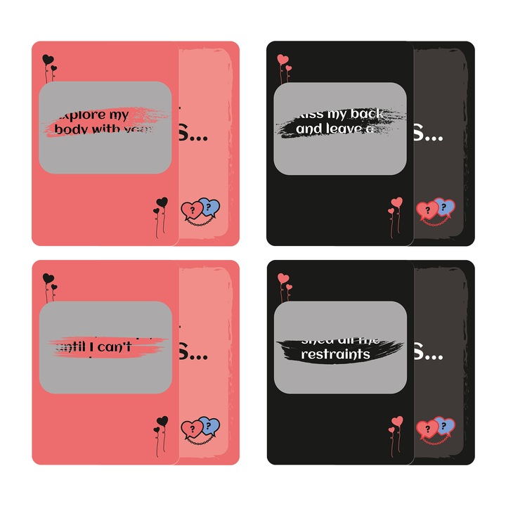 Társasjáték pároknak, 46 kártya, szórakoztató és kreatív, interaktív, családi