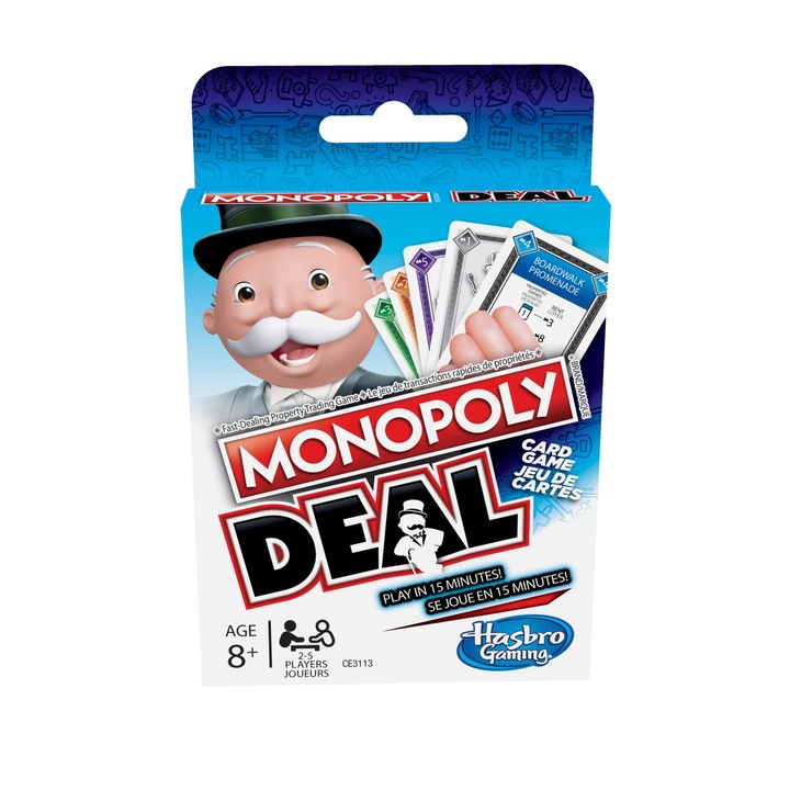 Monopoly Deal társasjáték, 8 év+, kártyaszett