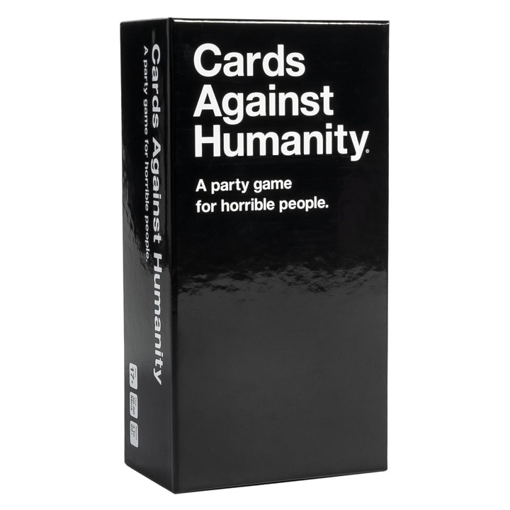Cards Against Humanity, joc de societate, 500 carti albe, 100 carti negre, set