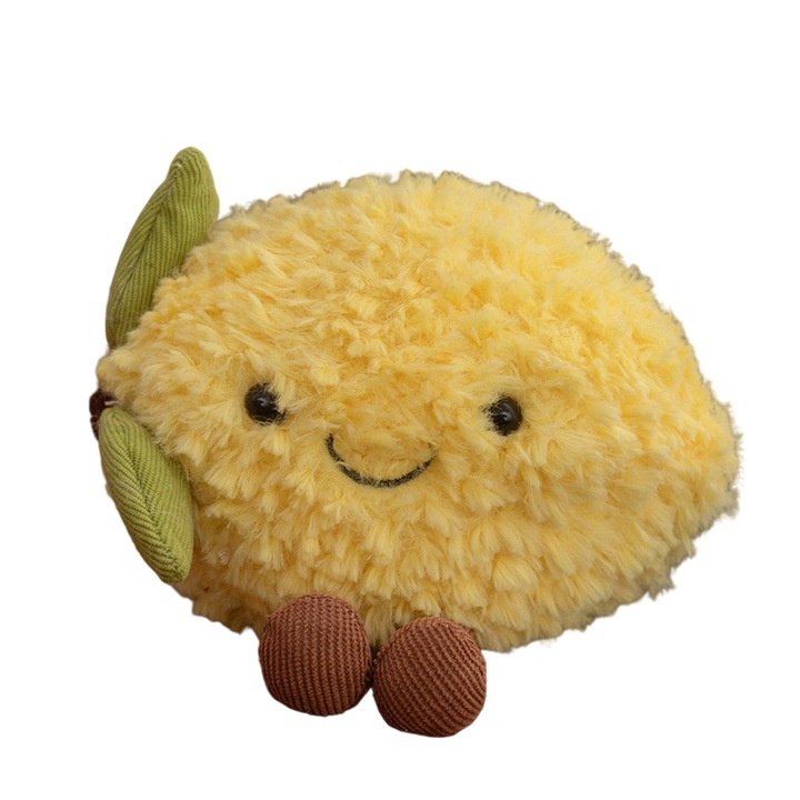 Plüss kulcstartó, citrom, 17cm