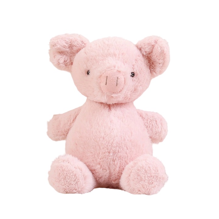 Breloc de plus, porcusor roz, 20cm