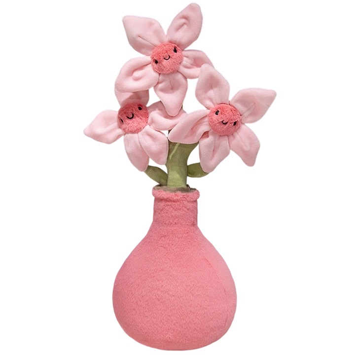 Buchet plus, flori de piersici, roz, 40cm