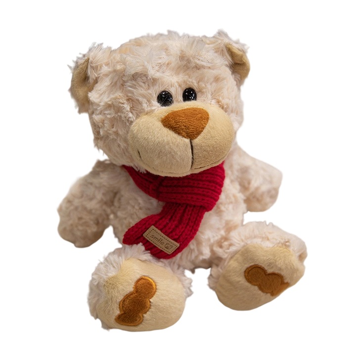 Jucarie de plus, urs, bej, 26cm, set de jucarii de plus