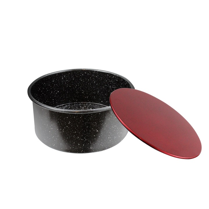 Tavă de copt Elekom EK-E28R, Bază detașabilă, Acoperire marmorată antiaderentă, 21,5 cm