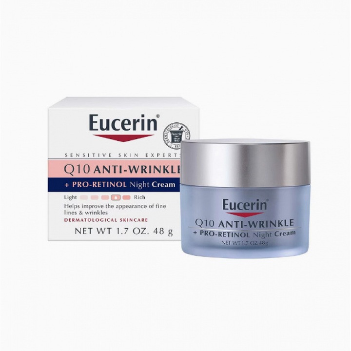 Eucerin Q10 Нощен крем, хидратиращ, против бръчки, против стареене, 48 г