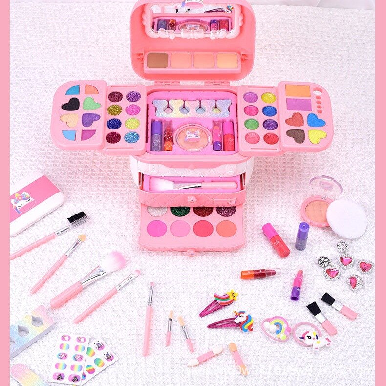 Set accesorii par copii, 72 piese, trusa cosmetica sigura