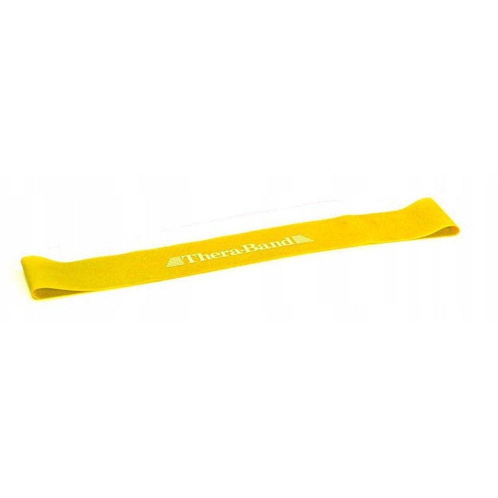 Thera-Band Loop gumiszalag, 7,6x30,5cm, sárga, gyenge ellenállás