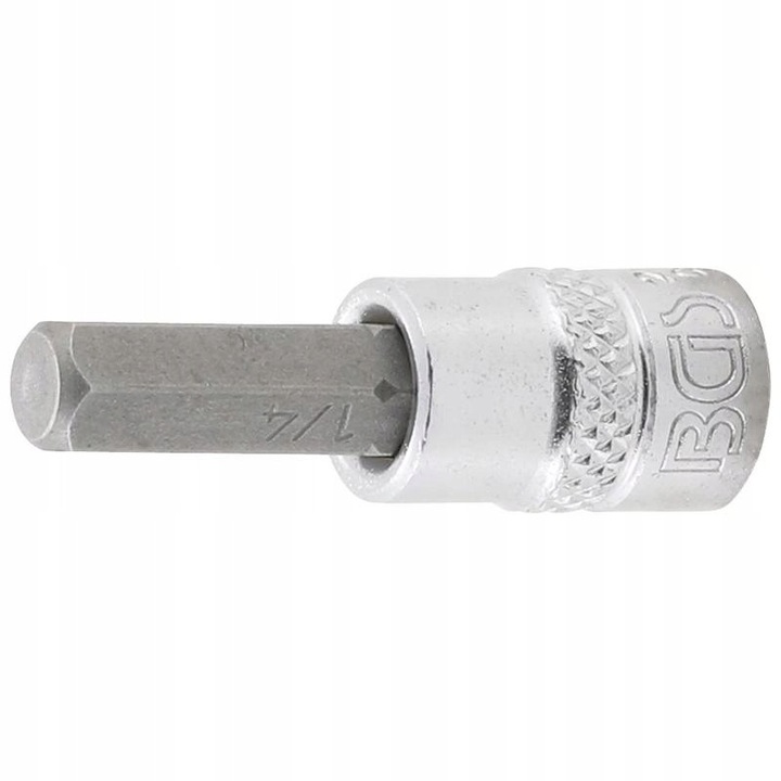 Set caseta 6, 3 mm (1/4") cu bit imbus, BGS, otel crom-vanadiu, prindere striata
