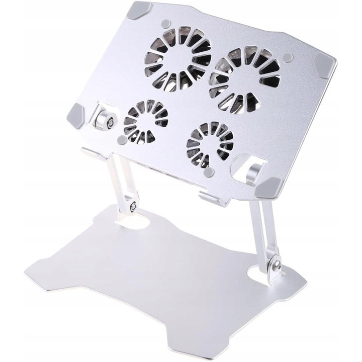 Suport Laptop Elta, aluminiu, racire LED, 20x14cm