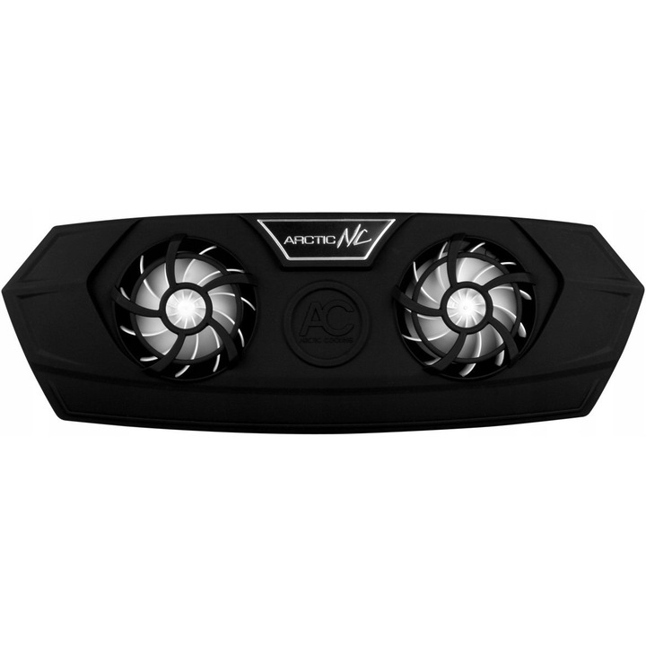 Cooler laptop ARCTIC NC A02, 2 ventilatoare 60mm, compact, 27, 8x9, 58x3, 1cm, negru