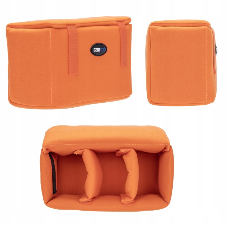 Insert foto Camrock Cube 40, portocalie, 26x12x15cm, pentru DSLR cu 1-2 obiective