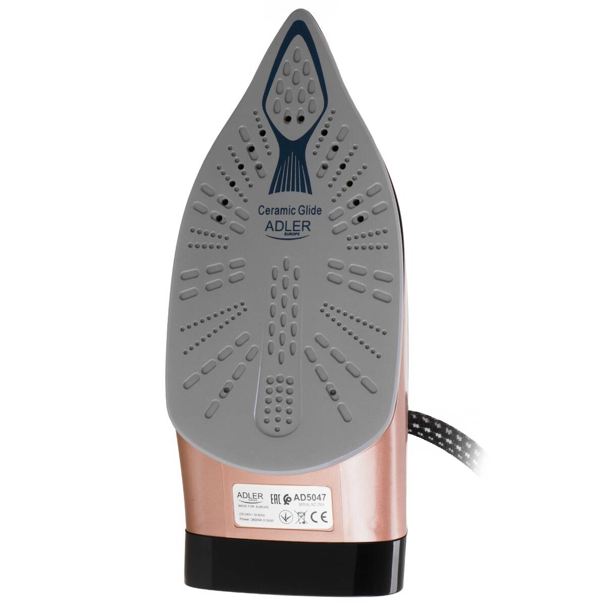 Statie de Calcat cu Abur Adler AD 5047 Rezervor Apa 1.5L Presiune 8Bar Talpa Ceramica Mod ECO Putere Max 3100W Negru/Auriu
