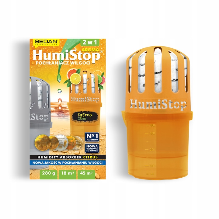 Абсорбатор на влага HumiStop, цитрусов аромат, 18м2, 350мл