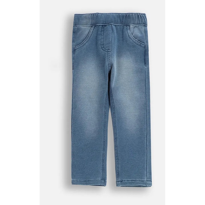 Coccodrillo rugalmas farmerlányoknak, kék, puha farmer, dekoratív applikáció