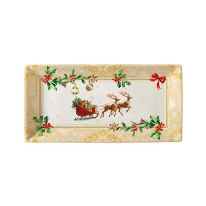 Tavă dreptunghiulară Fade Agrifoglio, Porțelan