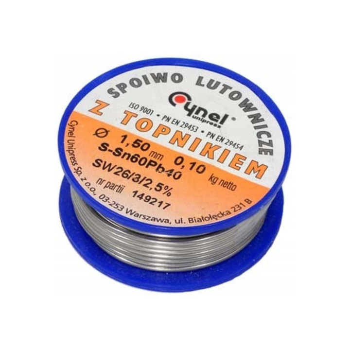 Fludor Cynel 1.5mm 0.1kg cu flux Sn60Pb40