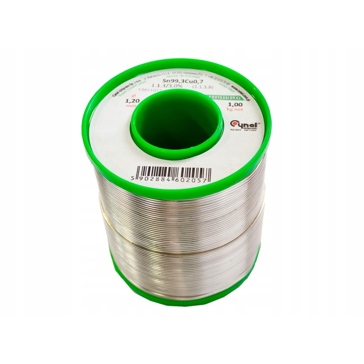 Cositor cu flux 1.20mm, Cynel, 1000g, fara plumb