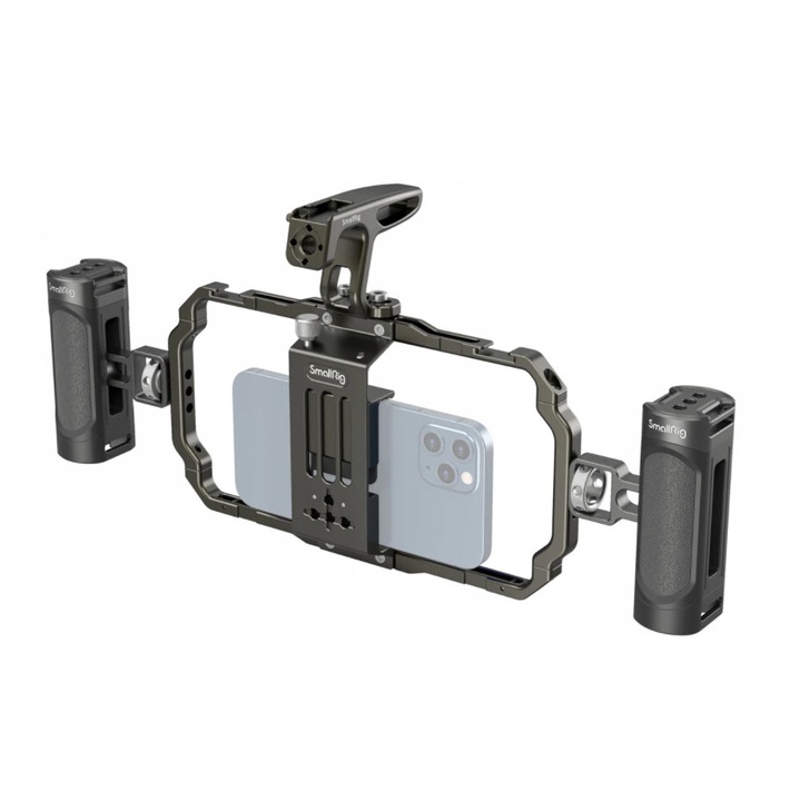 Rig videó univerzális SmallRig mobiltelefonhoz, két fogantyúval, alumínium, 62x86mm