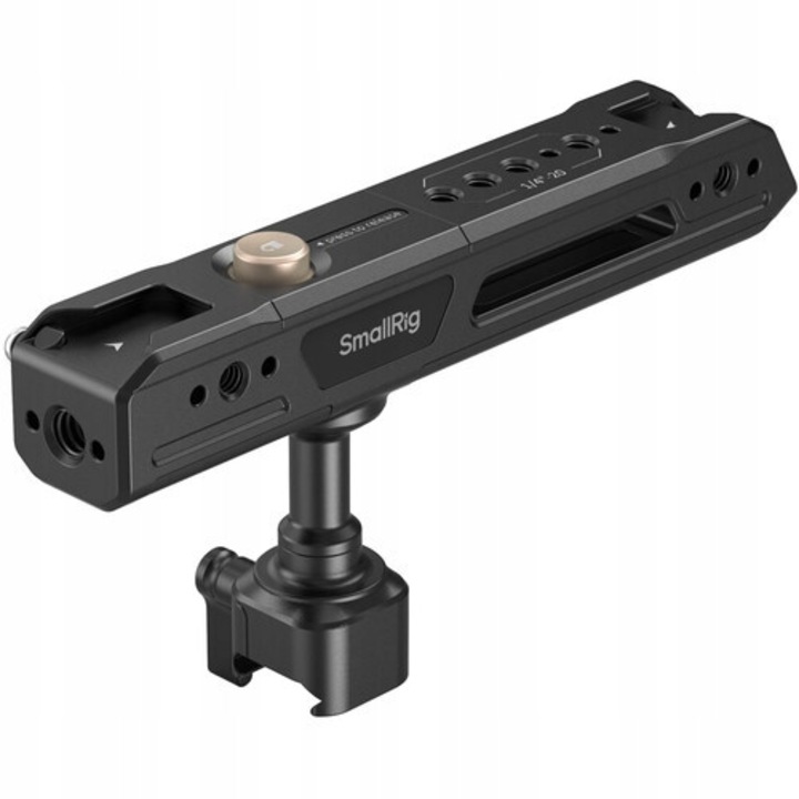 SmallRig 4152 Forgó Felső Fogantyú, 162 mm-es meghosszabbított kialakítás, 3 vakupapucs rögzítés, NATO sínnel, gimbal stabilizátorhoz