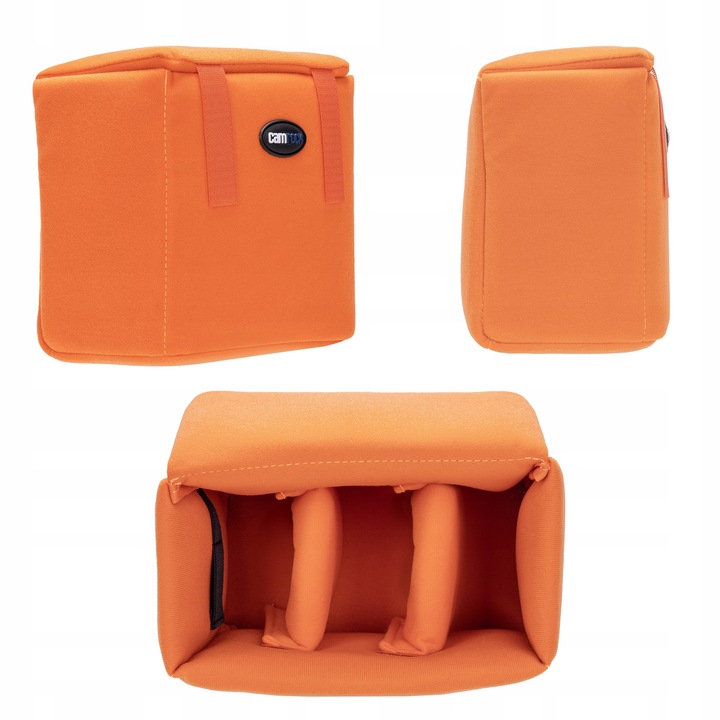 Husă foto Camrock Cube 30, portocalie, 21x12x19cm, interior personalizabil, protecție eficientă
