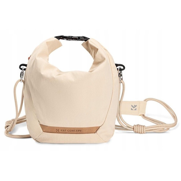 Фото чанта K&F CONCEPT Urban Wander Sling U11, 5L, бежова, 30x28x10см