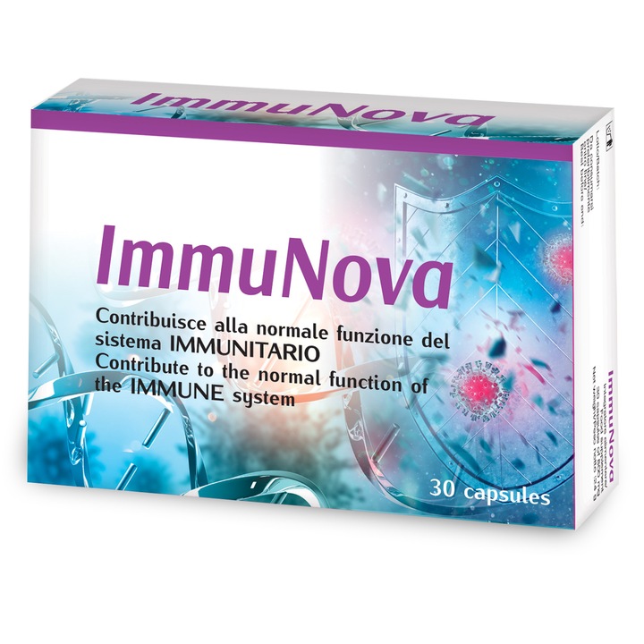 Supliment alimentar ImmuNova, GRICAR, 2 capsule/zi, Lactoferina, Vitamina D, Zinc