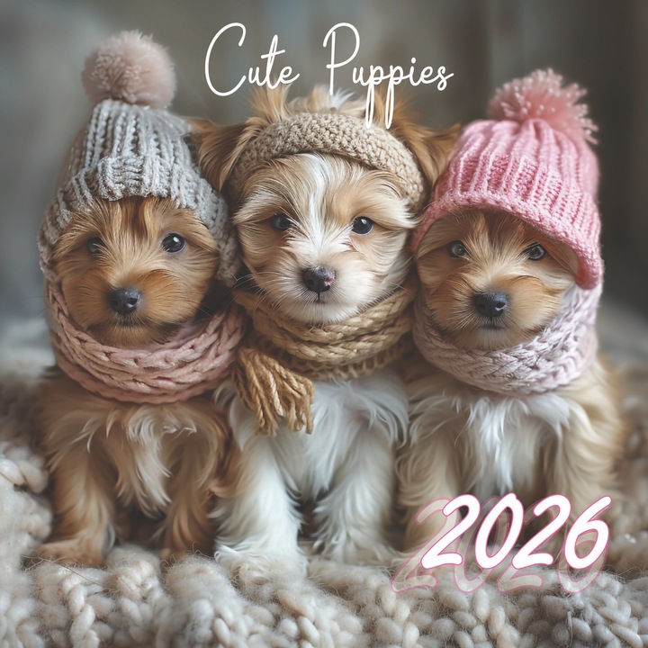 Calendar de perete 2026, dimensiune 220x220 mm, 12 coli