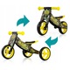Bicicleta fără pedale 2 în 1 Milly Mally, lemn de mesteacăn, negru-galben, 1-4 ani