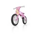 Bicicletă fără pedale Milly Mally Flip, roz, 12 inch, cadru din lemn rotativ, manere antiderapante