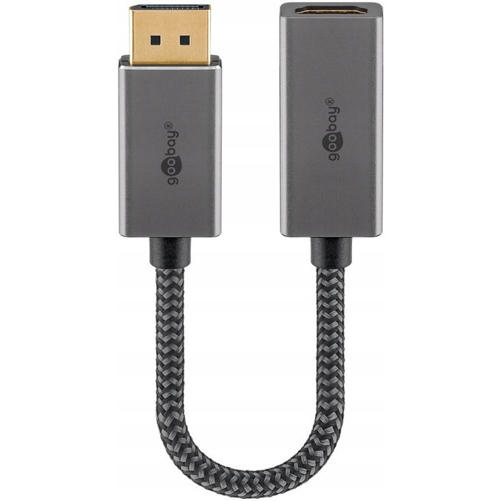 Adaptor DisplayPort la HDMI 8K 60Hz, placat cu aur, 0.1m