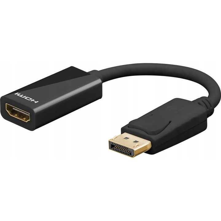 Adaptor DisplayPort la HDMI, Goobay, 8K/60Hz, placat cu aur, 0.1m