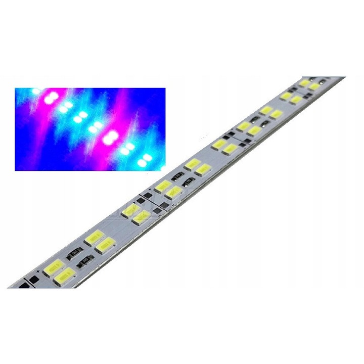 Banda LED 5630 Dubla, 1m, 144 LED-uri, Rosu, 12V, pentru acvarii