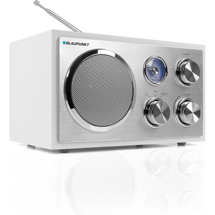 Radio portabil Blaupunkt RXN19, FM/UKW, 3W, alb/maro
