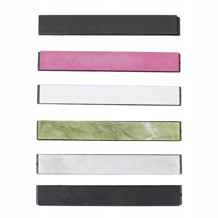 Set 6 pietre ascuțire pentru cuțite, granulatii diverse, 150x20x5mm, 390g