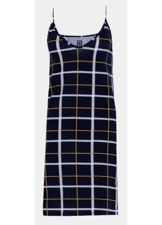 Rochie slip Jil, Bleumarin Carouri, Bumbac, Produs Egiptean