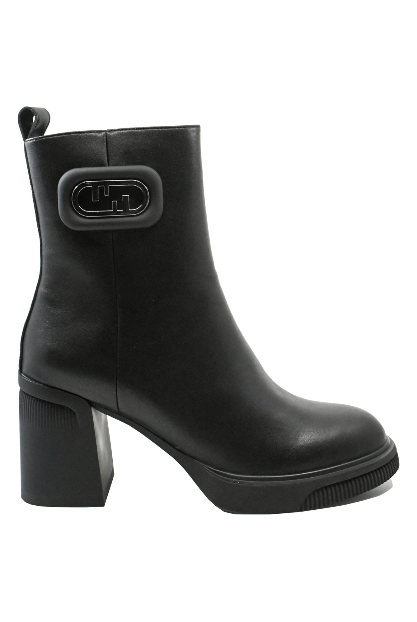nozominnn♡ Love Moschino, Botine fara inchidere cu toc inalt, Negru, 37 - eMAG.ro