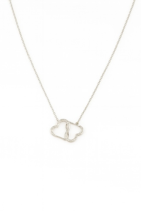 Colier din argint 925 cu doua inimi impletite