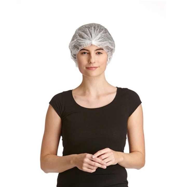 DS Safetywear Barett Clip egyszerhasználatos PP hajháló fehér