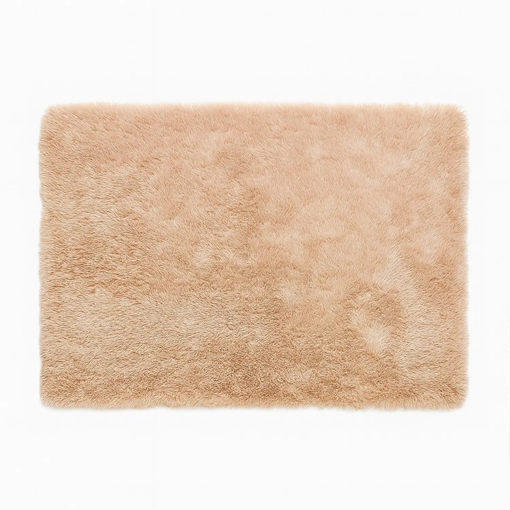 Covor Elindor Antiderapant, Lavabil, Bej, 120x160cm