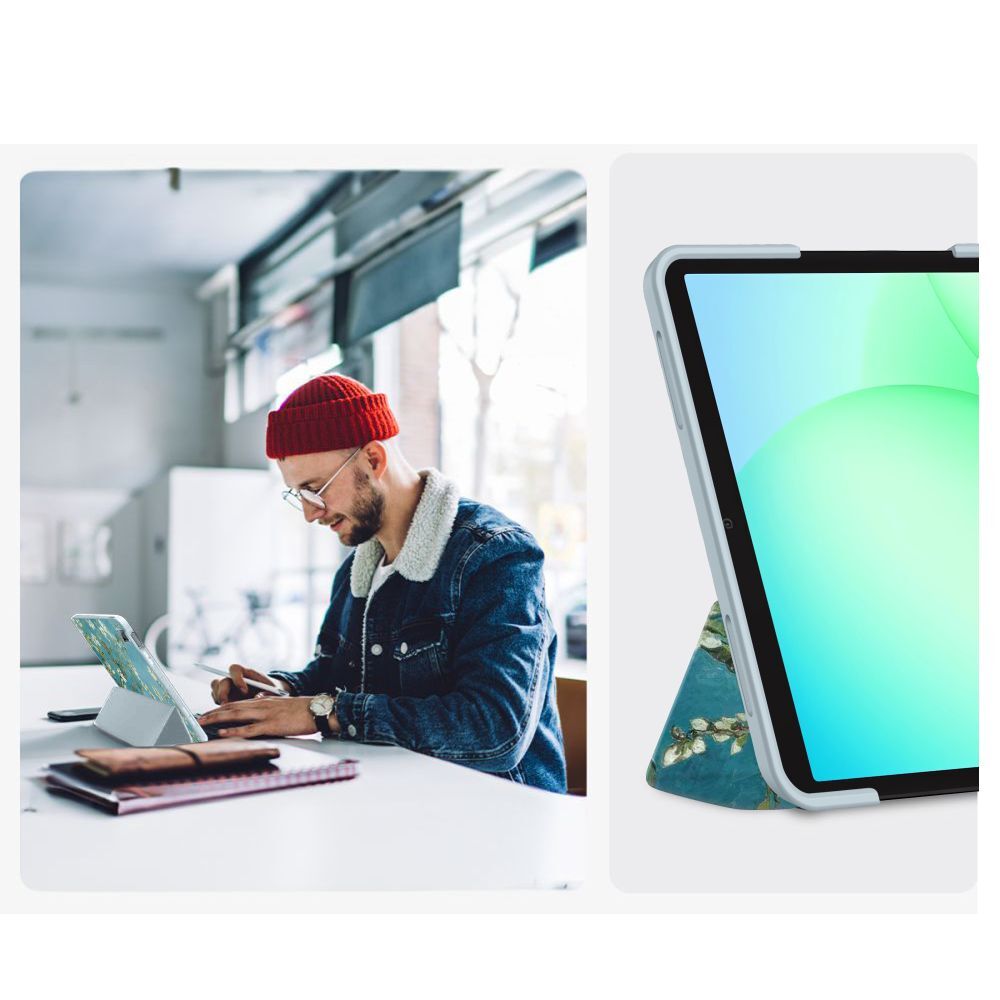 Husă tabletă compatibilă cu Samsung Galaxy Tab A11+ Plus (SM-X310, SM-X236) - Husă tabletă smart Sakura