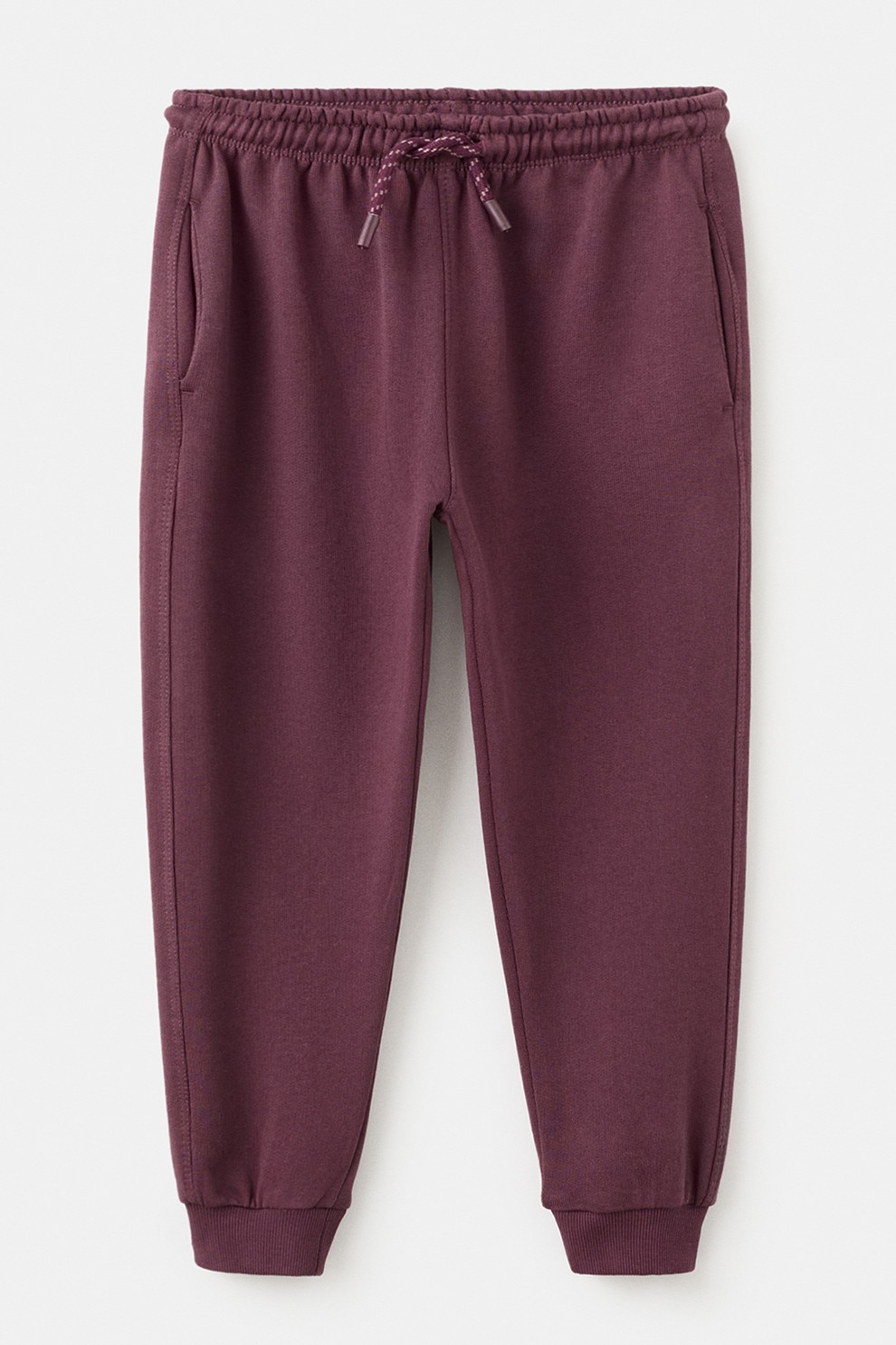 Mango, Pantaloni de trening din bumbac cu croiala conica, Violet tyrian, 98 CM