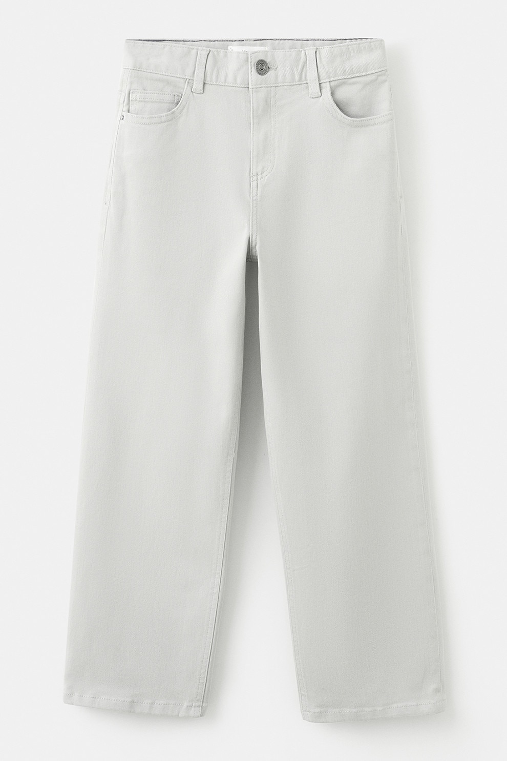 Mango, Blugi drepti cu design cinci buzunare, Alb, 164 CM